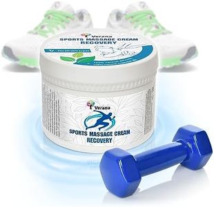 Verana Crema de Masaje Deportiva con Árnica - Aloe - Caléndula - Llantén, Para Articulaciones y Músculos, Natural, Antes y Después del Entrenamiento Deportivo, Jogging, Natación (Crema)