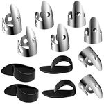 Steel Finger Picks Set 12 Pieces, KASTWAVE Including Stainless Steel Finger Picks and Thumb Picks, Metal Finger Picks Adjustable Bass Finger Picks for Guitar, Banjos and Other Instruments