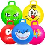 Hymaz Jumping Ball, 18" Bouncy Balls for Kids Toddlers Bouncing Ball with Pump for Boys Girls Adults Jumping Ball, Indoor and Outdoor Bouncing Game (3 Pack Hoppers)