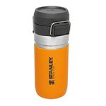 Stanley Quick Flip Stainless Steel Water Bottle 0.47L - Keeps Cold For 7 Hours - Leakproof - BPA-Free Thermos - Dishwasher Safe - Cup Holder Compatible - Saffron