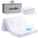 Trifold Pack and Play Mattress 38"x26"x3", Double-Layer Pack N Play Mattresses for Baby Toddler with Waterproof Washable Breathable Cover, Portable Mini Crib Mattress for Playpen