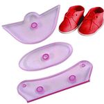 HomeBakers Mart 3Pc Plastic Baby Booty Cutter Baby Boot Mold Icing Cookie Biscuit Fondant Embosser