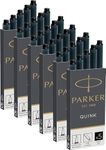 Parker Quink Fountain Pen Refill Ink Cartridges 30 Pack - Black Ink