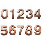 HopeWan Bronze Mailbox Numbers, 2 Inch 3D Door Number Stickers for Apartments Office Address, Pack of 1 Set, 10 Pcs.