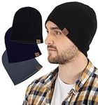 Knit Beanie Winter Hat for Men and Women - Toboggan Cap for Cold Weather - Warm, Soft & Stretchy Daily Ribbed Acrylic Stocking Hat - Lightweight & Stylish Ski, Skate & Snow Caps Charcoal Gray