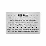 Yobent Peepaw Card for Men, Best Peepaw Birthday Gifts, Thank You Appreciation Present for Peepaw