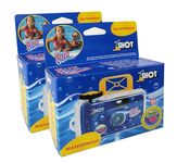 1 Shot Waterproof Disposable Camera – 35mm Underwater Camera – 27 Exposures – ASA/ISO400 Color Film – Single-Use Waterproof Camera for Vacation, Snorkeling, Watersports – 2-Pack