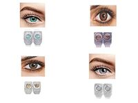 AQUA,BROWN,HAZEL AND DARK GRAY MD SPARKLE 4 PAIR MONTHLY COLOR CONTACT LENS WITH CASE AND 60ML SOLUTION (PACK OF 4 PAIR)