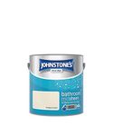 Johnstone's - Bathroom Paint - Antique Cream - Mid Sheen Finish - Stain Blocker Paint - Use in Moist & Damp Areas - Low Odour- Dry in 1-2 Hours - 12m2 Coverage per Litre - 2.5L