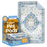 Washable Pee Pads for Dogs, 2 Pack Reusable Puppy Training Pads 102x67cm Super Absorbent Waterproof Dog Training Pads, Non-Slip Potty Pads for Floor, Crate, Whelping Pads Litter Mat Pet Supplies