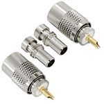 RFAdapter PL 259 Connectors, 2-Pack PL-259 UHF Male Solder Connector Plug with Reducer, Teflon Material 50ohm for RG59, RG8, RG8x, LMR-400, RG-213 Coaxial Cable Compatiable with Ham Radio Antenna