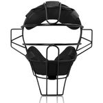 LeapBeast Softball Face Protection, Baseball Head Protection Mask, Adjustable Softball Catchers Gear, Durable and Safe Fielder Head Protection - Wide Field of View (Black)