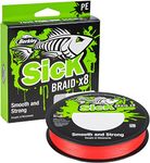 Berkley Sick Braid - 8 Strands Braided Fishing Line, Super Smooth 8 carrier Multifilament PE Braid Predator Fishing Lines 150/300m For Freshwater and Saltwater Sea Fishing, Unisex, Red