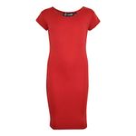 A2Z 4 Kids Girls Bodycon Plain - Midi Dress Red 13