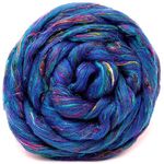 Spinning Fiber MERINO & SARI SILK Exotic Wool Roving for Spinning & Felting. Ganesha