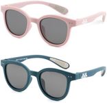 EYEBUDDY Toddler Sunglasses Age 2-4/3-5: Kids Polarized Sun Glasses for Boys/Girls 2-pack, UV 400 Shades for Children