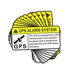 HMDZMR GPS Tracking Sticker for Cars, 6Pcs Self Adhesive Track Stickers, Pvc Car Tracker Warning Stickers, Gps Tracker Sticker for Motorcycle Car Bike Truck Trailer Vehicle Safety Bumper