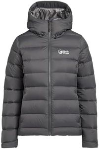 NORTH RIDGE Women's Tech Down II Jacket with Adjustable Hood & 550 Fill Power Down, Water Repellent, Durable Ripstop Fabric, Puffer Winter Coat (UK, Numeric, 16, Regular, Regular, Grey)
