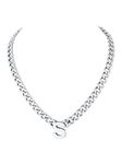 Richsteel Initial Mens Necklace A-Z Cuban Link Chain for Women Gold/Silver/Black Jewelry Valentines Gifts for Him/Her, Stainless Steel, No Gemstone
