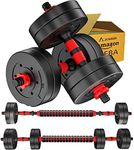 AJUMKER Dumbbells Barbell Set 22LBS 44LBS with Connecting Rod,Dumbbells Barbell Set,Adjustable Dumbbells Set,Adjustable Lifting Training Set for Men Women,Body Workout Home Gym Home Heavy Dumbbells