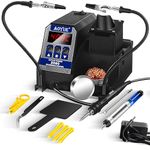 Aoyue 2980 60W Digital Precision Soldering Iron Station Kit with T-12 Style Active Power Tips 110v-240v, Rapid Heatup, Temp Calibration & Auto Sleep, °C/°F Conversion, UK Plug