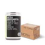 MOTH: Margarita Cocktails Ready Mixed Cans - 14.9% ABV - Perfect Mix of Tequila, Triple Sec, Lime - Fresh and Sharp (6 x 125ml)