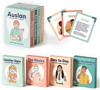 Auslan Sign Language 200 Flash Cards - Learn Australian Sign Language