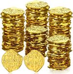 Hanaive 100 Pcs Pirate Coins Plasti