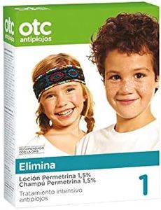 OTC Antipiojos - Pack Permetrina para Eliminar Piojos y Liendres, incluye Loción (125 ml) + Champú (125 ml) + Gorro + Lendrera