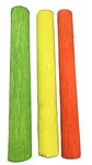 3A Featuretail Premium Crepe Paper Rolls/Duplex Paper - 8ft Length/20in Width (3pcs, Color: Green Yellow Orange)