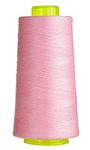 BOBBINY Polyester Sewing Thread Pack Of 2 Baby Pink (4000 Meter Per Spool) Spools Cones Rolls For Stitching, Sewing, Tassel Making, Embroidery, Shiny Soft Thread Spools And Other Project