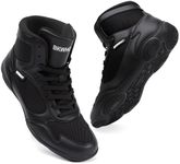 BKWHDAY Wrestling Shoes Men Boxing Boots for Youth Women Lightweight Breathable Non-Slip Cross Training Squats Bodybuilding Gym Black