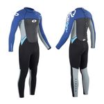 Osprey Men's Full Length 3 mm Summer Wetsuit, Adult Neoprene Surfing Diving Wetsuit, Origin, Blue, M