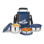 Milton Tasty 3 Stainless Steel Lunch Box, Blue