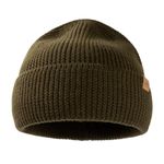 TOP-EX Winter 100% Merino Wool Beanie Hat Men Women Warm Thermal Wooly Hats for Running Golf Cold Weather Green M/L 55-61CM