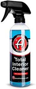 Adam's Polishes Total Interior Cleaner & Protectant (16oz), Quick Detailer & SiO2 Protection, Ceramic Infused UV Protection, Anti-Static, OEM Finish, For Leather, Vinyl, Plastics, Glass & More