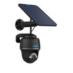 Reolink Security Camera Outdoor Wireless, Argus PT 5MP+ Solar Panel with 360° Pan-Tilt View, 2K+ Colour Night Vision, 2.4/5Ghz WiFi with Person/Vehicle Detection, Two-Way Audio, Black