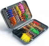 80 pcs YDIUDL 3rd Gen Fly Fishing Flies Kit - Hand-Tied Dry Flies for Trout, Bass, Salmon, Panfish - Delicate Lifelike Shapes, Lures for Freshwater Fly Fishing in Rivers & Lakes