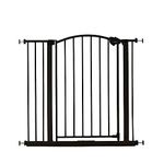 Regalo Easy Step Arched Décor Walk Thru Baby Gate, Includes 4-Inch Extension to Fit Multiple Openings, 4 Pack Pressure Mount Kit and 4 Pack Wall Mount Kit, Bronze