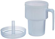 Sammons Preston Kennedy Cup, Spillproof Adult Sippy Cup with Handle & Secure Lid, 7 oz. No Spill Cups to Drink Hot & Cold Liquids Lying Down, Daily Living Glasses for Disabled & Elderly with Weak Grip