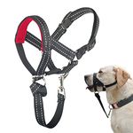 BARKLESS Dog Head Collar, No Pull Head Halter with Soft Padding, Reflective Soft Padded Snout Harness for Medium Large Dogs German Shepherd, Labrador