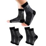 2Pairs Neuropathy Socks, Compression Socks, Compression Socks for Men Foot Pain Relief Products Open Toe Foot Sleeves Compression Socks for Ankle Swelling Achilles Tendon Arch Support (Unisex,L/XL)