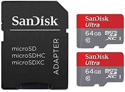 SanDisk Ultra 64GB microSDXC UHS-I Card with Adapter (2 pack)