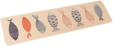 UKELER Comfort Kitchen Runner Rugs Non Skid- Cute Fishes Design Washable Comfort Floor Mat for Kitchen/Bedroom/Laundry Room, 17" × 59"