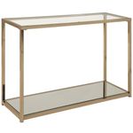 Coaster Home Furnishings Sofa Table Mirror Shelf in Chocolate Chrome