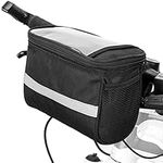 Lixada Bicycle Handlebar Bag Bike Frame Bag Bike Front Tube Bag Bike Baskets Bag with Reflective Stripe