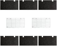 Carkio RV Air Conditioner Covers Grill Fit for Dometic 3104928.019 2pcs RV Grilles & 6pcs Filter Sponge