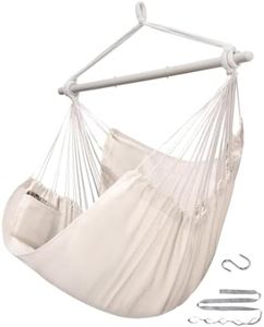 ADVOKAIR Hammock Chair Swing, Heavy-Duty Hanging Rope Swing Seat Supports 500 Lbs, Ideal for Outdoor Patio, Backyard, Porch, Deck & Indoor Bedroom Use
