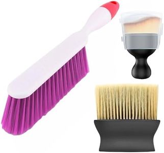 DETACHI Car Interior Cleaning Brush + Car Mat Carpet Brush Duster+ Ultra Soft Hair Bristle Brush for A/c Vents Dust, Dashboard Cleaning Laptops, Cleaning Tools Combo Pack 3Pcs