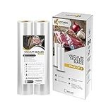 Kitchen Festiva Vacuum Sealer Rolls – 2-Pack, 28cm x 6m ea, BPA-Free, Reusable & Heavy-Duty Vacuum Sealer Bags – Extreme Temperature & Tear Resistant – Ideal for Food Storage & Sous Vide Cooking